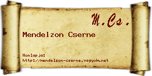 Mendelzon Cserne névjegykártya